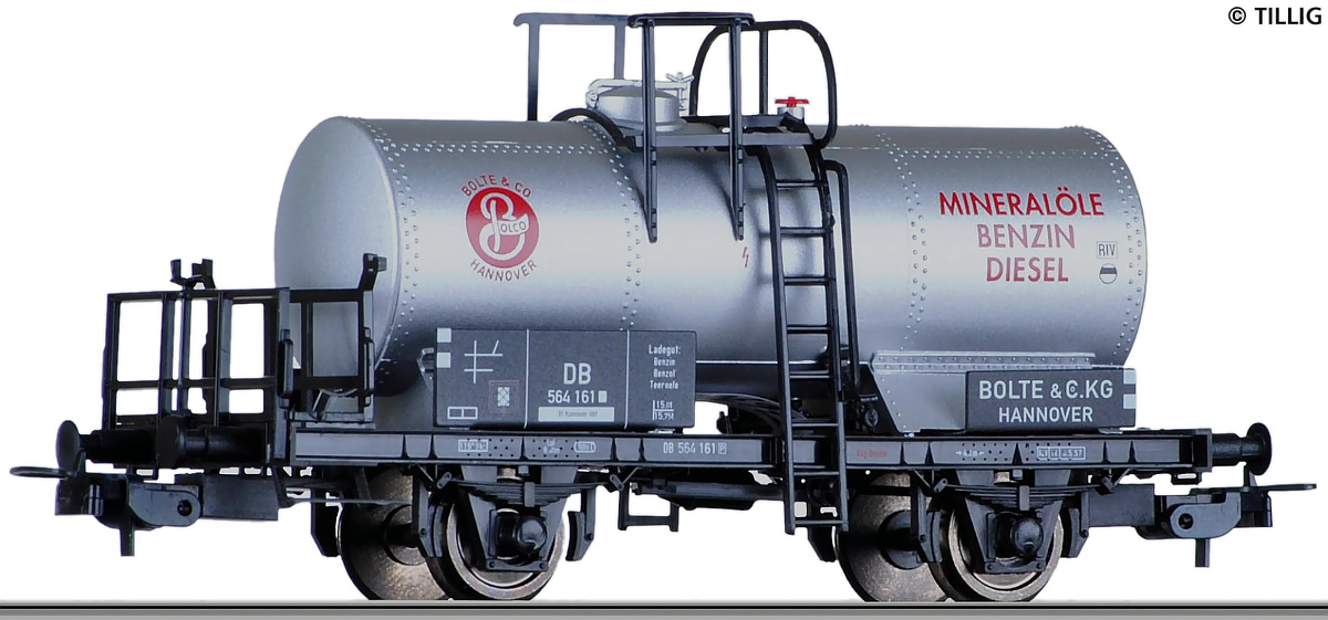 Modelová železnice - H0 Cisternový vůz "Bolte & Co. KG", DB, Ep.III