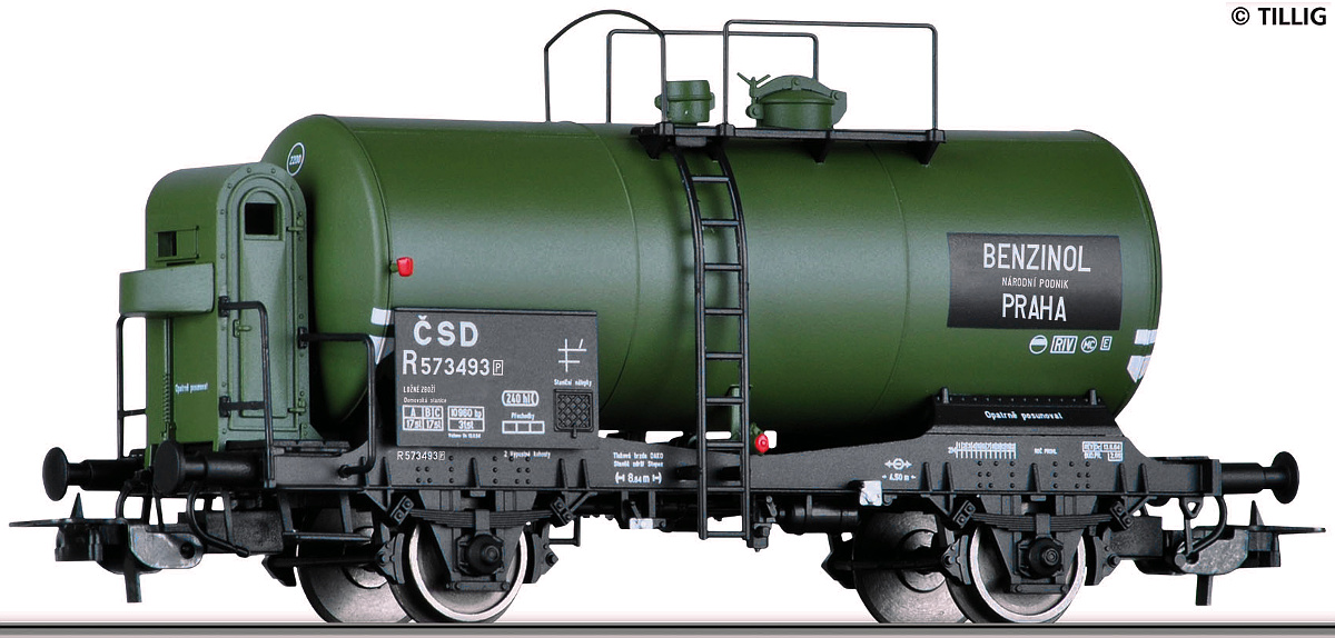 Modelová železnice - H0 Cisternový vůz R "BENZINOL", ČSD, Ep.III