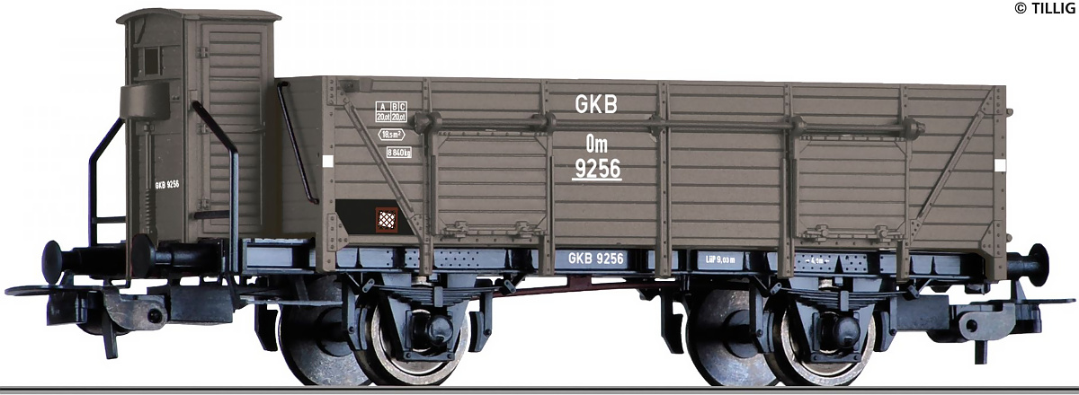 Modelová železnice - H0 Otevřený vůz Om, GKB, Ep.III