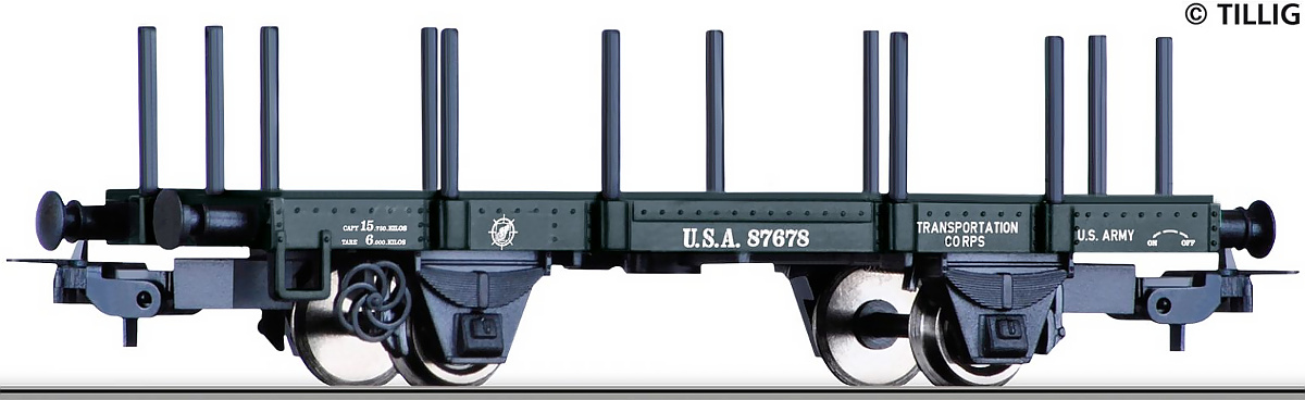 Modelová železnice - H0 Plošinový vůz, USTC, Ep.III
