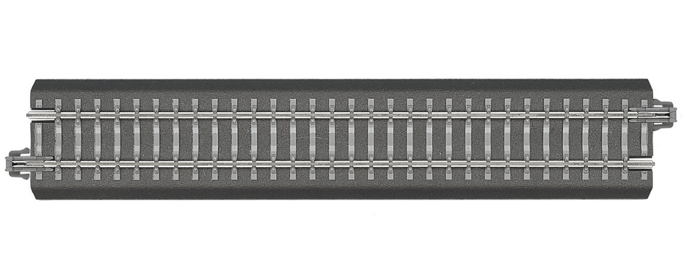 Modelová železnice - TT BA1 Kolej napájecí přímá pro analogový provoz 166,0mm s podložím