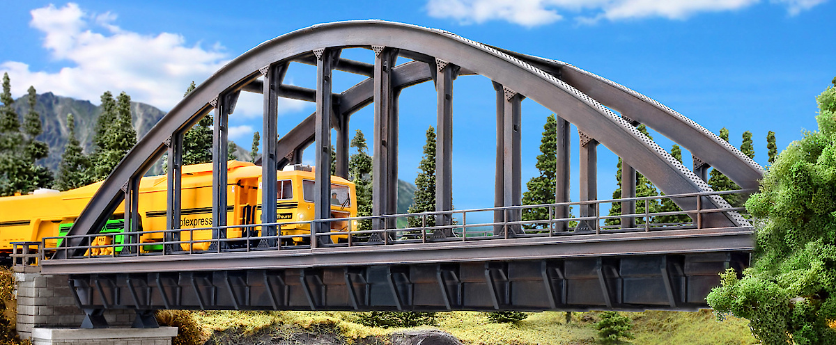 Modelová železnice - H0 Stavebnice - železniční most ocelový přímý 360mm