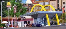 H0 Stavebnice - rychlé občerstvení "McDonalds McCafé"