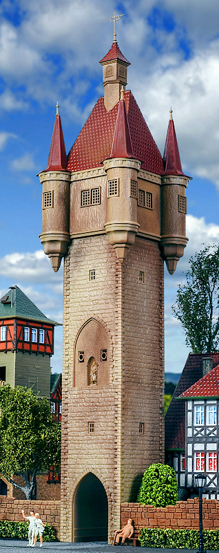 Modelová železnice - H0 Stavebnice - městská věž "Rothenburg"