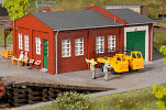 H0 Stavebnice - budova železniční údržby s rampou