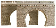 H0 Plast - železniční portál kamenný dvoukolejný 2ks