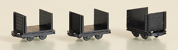 H0 Atrapa úzkorozchodné železnice - vozík se stěnami 3ks