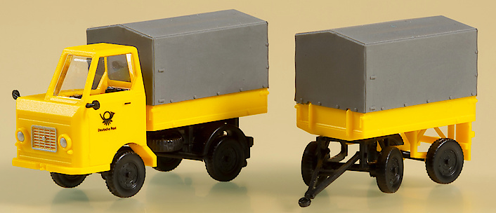 Modelová železnice - TT Automobil Multicar M22 "Post" s přívěsem - stavebnice