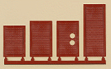 H0 Stavebnicový systém - okno zazděné červené Q 8ks, R 4ks, S 4ks