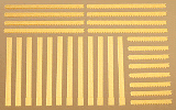 H0 Stavebnicový systém - sloupek žlutý 12ks, cihlový vlys žlutý 16ks