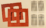 H0 Stavebnicový systém - zeď červená 2325A 2ks, okno 4ks