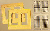 H0 Stavebnicový systém - zeď žlutá 2325A 2ks, okno 4ks