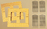 H0 Stavebnicový systém - zeď žlutá 2326B 2ks, okno 4ks