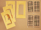 H0 Stavebnicový systém - zeď žlutá 2342N 4ks, okno 4ks