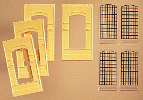 H0 Stavebnicový systém - zeď žlutá 2342J 4ks, okno 4ks