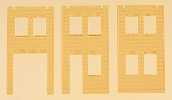 H0 Stavebnicový systém - zeď žlutá 2578A 2ks, 2578B 2ks, 2578C 2ks