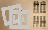 H0 Stavebnicový systém - zeď omítnutá 2326D 2ks, okno E 4ks