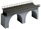 H0 Stavebnice - viaduktový díl kamenný přímý 188mm