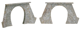 H0 Plast - železniční portál kamenné kvádry jednokolejný 2ks