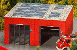 H0 Stavebnice - moderní hasičská garáž