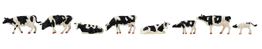 H0 Figurky - krávy černobílé