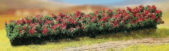 Houští červené květy 25x20mm 16cm 3ks