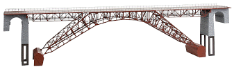 H0 Stavebnice - železniční most dvoukolejný ocelový přímý 1100mm