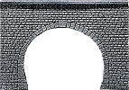 N Tvrzená pěna - železniční portál kamenné kvádry dvoukolejný