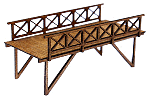 H0 Stavebnice - malý dřevěný most 90mm