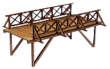 H0 Stavebnice - malý dřevěný most 90mm