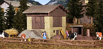H0 Stavebnice - stodola s plotem
