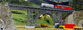 H0 Stavebnice - železniční most ocelový přímý 675mm