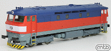 H0 Dieselová lokomotiva 749.019 "Bardotka", ČD, Ep.V