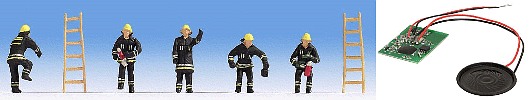H0 Figurky - hasiči se zvukem