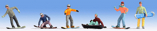 H0 Figurky - snowboardisté