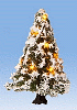 Strom - vánoční strom zasněžený 5cm s osvětlením 10xLED