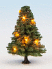H0 Strom - vánoční strom 5cm s osvětlením 10xLED