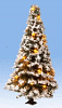 Strom - vánoční strom zasněžený 8cm s osvětlením 20xLED