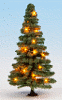 H0 Strom - vánoční strom 8cm s osvětlením 20xLED