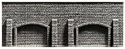 N Tvrzená pěna - zeď kamenné kvádry opěrná s arkádami 198x74mm