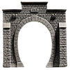 H0 Tvrzená pěna - železniční portál kamenné kvádry jednokolejný