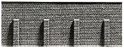 H0 Tvrzená pěna - zeď kamenné kvádry opěrná 335x125mm