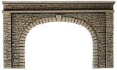 H0 Tvrzená pěna - železniční portál kamenný dvoukolejný