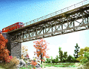 H0 Stavebnice - železniční most ocelový přímý 372mm