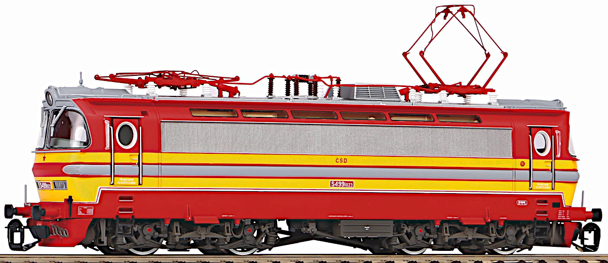 Modelová železnice - TT Elektrická lokomotiva S499.1 "Laminátka", ČSD, Ep.IV