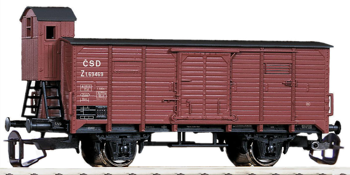 Modelová železnice - TT Krytý vůz Z, ČSD, Ep.III