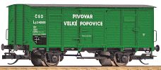 TT Krytý vůz G02 Zt "PIVOVAR VELKÉ POPOVICE", ČSD, Ep.III