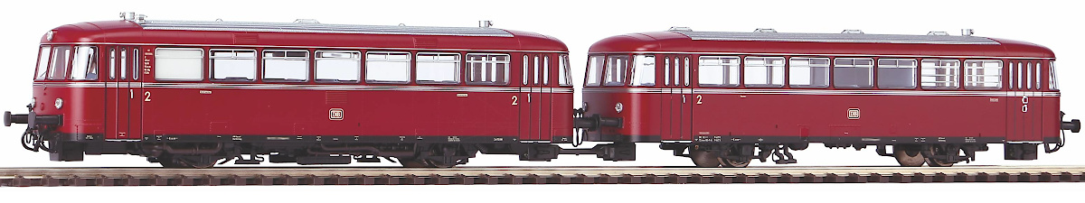 Modelová železnice - H0 Motorový vůz VT98 + přípojný vůz VS98, DB, Ep.III