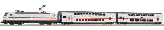 H0 Analogový set - vlak s lokomotivou BR146 DBAG s kolejemi s podložím