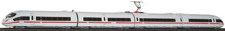 Modelová železnice - H0 Analogový set - vlak s jednotkou ICE3 DBAG s kolejemi s podložím